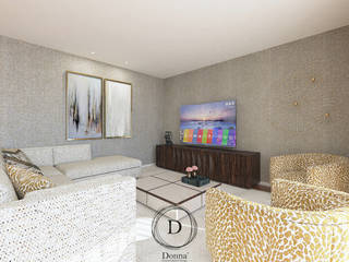 Apartamento Vila do Conde , Donna - Exclusividade e Design Donna - Exclusividade e Design モダンデザインの リビング