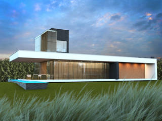 CASA EL BARRO, AD STUDIO AD STUDIO 모던스타일 주택 돌