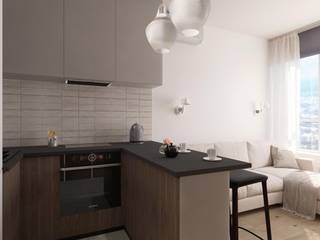 Смарт квартира в современном стиле, Design3s Design3s Small kitchens Chipboard
