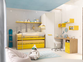 Cameretta con letti salvaspazio KC304, Moretti Compact Moretti Compact Teen bedroom