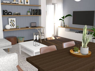 Interiorismo Vivienda La Salle, Rediarq Interiorismo Rediarq Interiorismo غرفة المعيشة