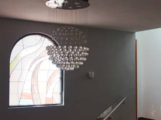 Ventanales neutros con textura en residencia, MKVidrio MKVidrio Other spaces Glass Transparent