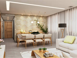 Apartamento Divinópolis, Projettare arquitetura e design Projettare arquitetura e design Salas de estar modernas