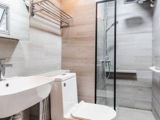 Project 5i Resale Hdb "Bright & Bluish Scandi", Chapter 3 Interior Design Chapter 3 Interior Design Scandinavian style bathroom