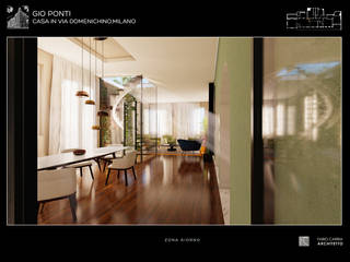 Restyling appartamento di Gio Ponti a Milano, Fabio Carria Fabio Carria モダンデザインの リビング