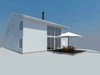 CASA TERRAZA, PLAN SUR PLAN SUR Wooden houses Wood Wood effect