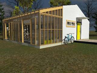 CASA INVERNADERO , PLAN SUR PLAN SUR Small houses Wood Wood effect