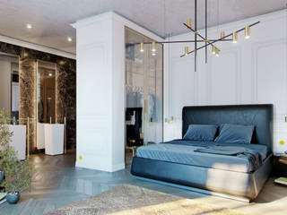 Renovation Project in Paris, VisEngine Digital Solutions VisEngine Digital Solutions Modern style bedroom Grey