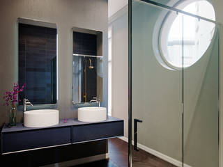 Apartment in Central Paris (Part II), VisEngine Digital Solutions VisEngine Digital Solutions Modern bathroom Grey