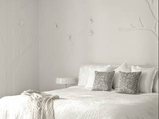 EMIRATES HILLS 2, DUBAI, Solving Spaces Solving Spaces Eclectic style bedroom White