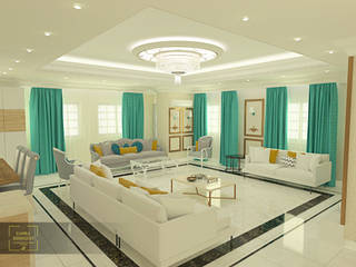 Interior design of a 90 sqm apartment, Zahra Reshadat Zahra Reshadat Modern Living Room