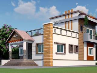 3BHK SINGLE FAMILY HOUSE AT MALSHIRAS NEAR PUNE, Nakshatra Construction Nakshatra Construction منزل ريفي باطون مسلح