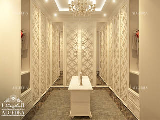 Elegant dressing room in luxury villa, Algedra Interior Design Algedra Interior Design モダンデザインの ドレッシングルーム