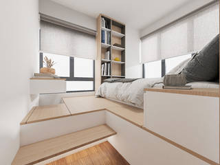 homify Small bedroom کامپوزیت چوب و پلاستیک Wood effect