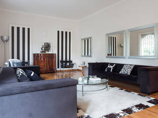 Residência Jardim Paulista, Palladino Arquitetura Palladino Arquitetura Eclectic style living room