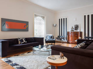 Residência Jardim Paulista, Palladino Arquitetura Palladino Arquitetura Eclectic style living room