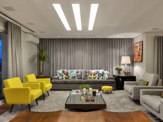 Living - Ambiente estar e jantar , Carolina Burin & Arquitetos Associados Carolina Burin & Arquitetos Associados 모던스타일 거실