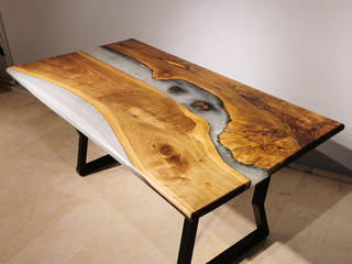 Baum Nacre Epoksi Masa, Baum Luxury Baum Luxury Modern dining room Wood Wood effect