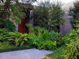 Casa TL • proyecto residencial // Arquitectura Paisajista SPGG., Canelo exteriores Canelo exteriores Jardins de fachada Verde