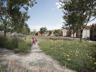 South Downs Farmstead Community, Inside Out Architecture Inside Out Architecture Terrace house Bricks