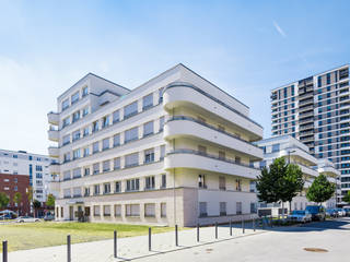 Wohnanlage in Frankfurt am Main, Udo Geisler Photographie Udo Geisler Photographie Mehrfamilienhaus Beton