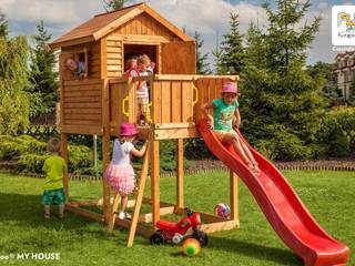 Parco Giochi da esterno in legno per Bambini FUNGOO, ONLYWOOD ONLYWOOD Jardines de estilo clásico Madera Acabado en madera