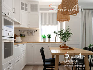 Aranżacja Kuchni w Skandynawskim Stylu, Senkoart Design Senkoart Design Küchenzeile Weiß