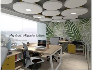 OFICINA COWORKING, Alejandra Cabana /DecoglamStudio Alejandra Cabana /DecoglamStudio مساحات تجارية