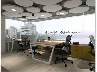 OFICINA COWORKING, Alejandra Cabana /DecoglamStudio Alejandra Cabana /DecoglamStudio مساحات تجارية