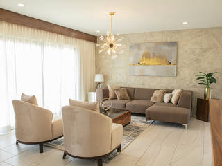 Decoración casa piloto tonos neutros , loop-d loop-d Eclectic style living room