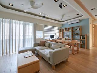 清新無印風住宅, 墨映室內裝修設計 墨映室內裝修設計 Asian style living room