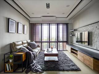 輕質人文宅, 墨映室內裝修設計 墨映室內裝修設計 Modern living room