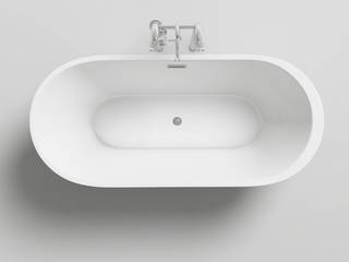 Vasca da bagno freestanding design moderno ovale 170x80 anche con idromassaggio, Bagno Italia Bagno Italia Ванна кімната Дерево-пластичний композит