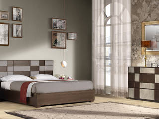 CAMERA STILE TARTAN, Morello Mobili sas Morello Mobili sas Modern style bedroom Solid Wood Multicolored