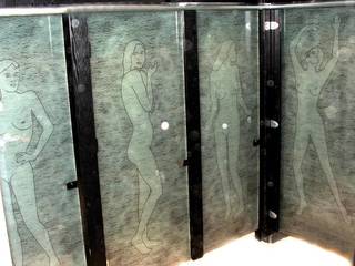 Frameless glass cubicles , Ion Glass Ion Glass مساحات تجارية زجاج