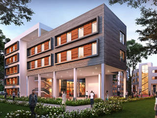 Exterior 3D Renders, D3D Architectural Visualisation D3D Architectural Visualisation Estudios y despachos modernos