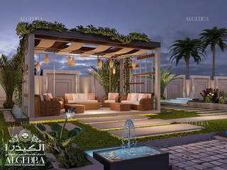 تصميم الحديقة الخارجية لفيلا فخمة في دبي , Algedra Interior Design Algedra Interior Design حديقة