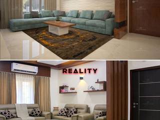 Best Interior designs in Kerala—Monnaie Architects & Interiors, Monnaie Interiors Pvt Ltd Monnaie Interiors Pvt Ltd 和風デザインの リビング