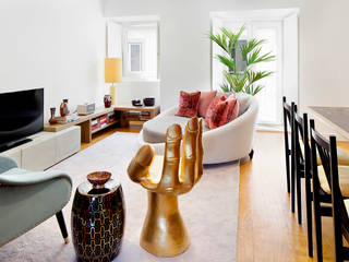 Projeto de decoração - Apartamento Bombarda _ Lisboa, OMNU_Creative Houses OMNU_Creative Houses Living room