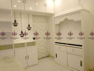 3 BHK Apartment Interiors in Mumbai – Mr Sarkar, Cee Bee Design Studio Cee Bee Design Studio Classic style kitchen Building,Cabinetry,Fixture,House,Lighting,Interior design,Flooring,Wall,Floor,Door