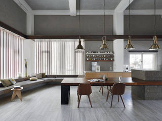 療癒心靈的渡假美地, 黔鏡室內設計 黔鏡室內設計 Industrial style dining room Concrete