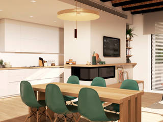 Proyecto Nord, crearteinteriors crearteinteriors غرفة السفرة