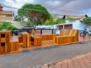 Parklet!, Quatro Fatorial Arquitetura e Urbanismo Quatro Fatorial Arquitetura e Urbanismo Jardines de estilo rústico