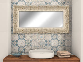 Specchi, Style Glass Style Glass Bathroom Wood Wood effect