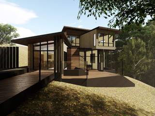 Proyecto B.M. , MS Arquitectos MS Arquitectos Chalets & maisons en bois Bois Effet bois