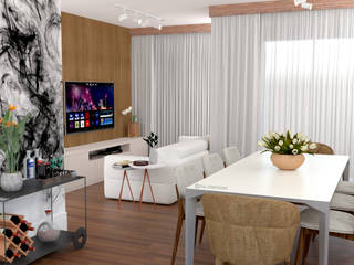 Apartamento Parque Vitória São Paulo, MS Interiores MS Interiores Salas de estar modernas