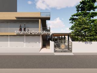 Sharma Complex + Residence, designasm STUDIO designasm STUDIO Modern houses