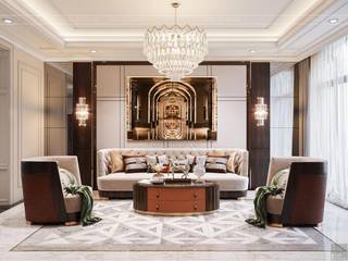 LAVILLA NEOCLASSICAL STYLE, CÔNG TY CP THIẾT KẾ NỘI THẤT ICONINTERIOR CÔNG TY CP THIẾT KẾ NỘI THẤT ICONINTERIOR Modern living room