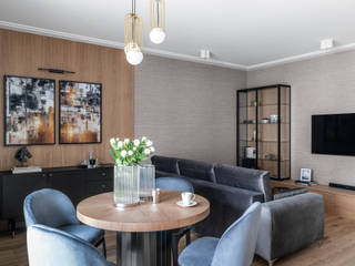 APARTAMENT OLIWSKI PARK - GDAŃSK Anna Serafin Architektura Wnętrz Klasyczna jadalnia Drewno Beżowy
