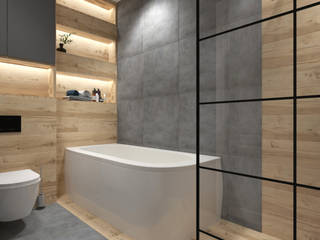 Projekt łazienki, Senkoart Design Senkoart Design Moderne Badezimmer Mehrfarbig